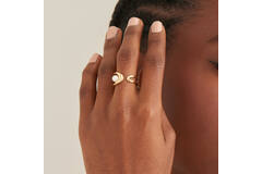  Pearl Power - Ringen met steen - Zilver / 14kt GP - Parel